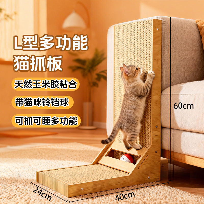 L-Shaped Cat Scratching Board