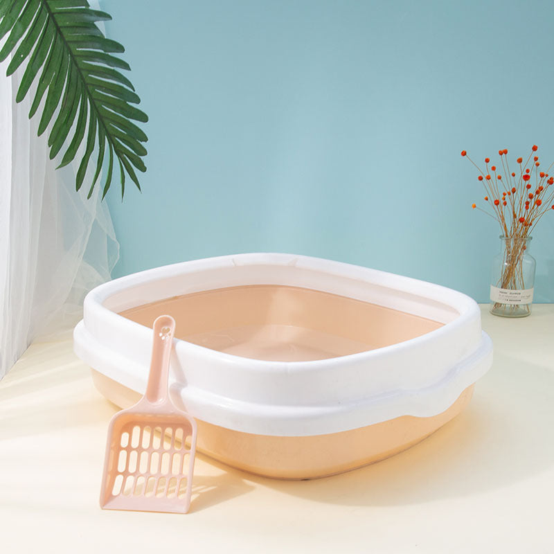 Semi-Closed Cat Litter Box